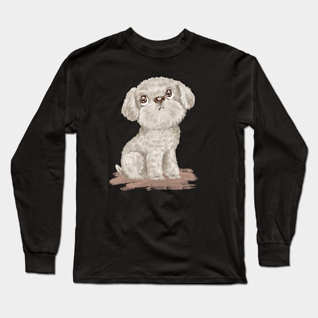 Toy Poodle Puppy Long Sleeve T-Shirt by sanogawa